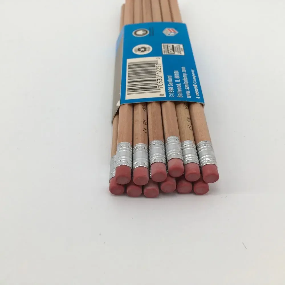 Sanford Real Wood American Natural Pencil 12pk No. 2 NOS 1998 USA Anti Smudge